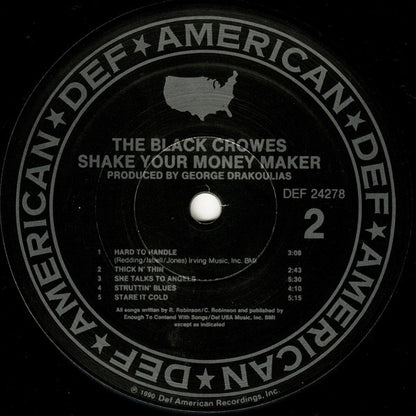 The Black Crowes – Shake Your Money Maker (Vinyl LP, American Def Recordings, 1990) – EX / NM