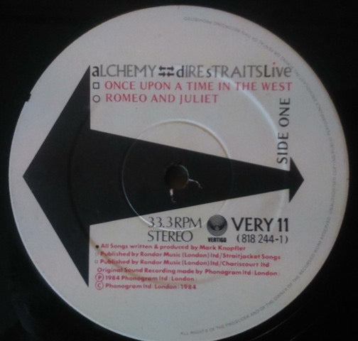 Dire Straits – Alchemy: Dire Straits Live (2× Vinyl LP, Gatefold, Vertigo, 1984) – EX / EX