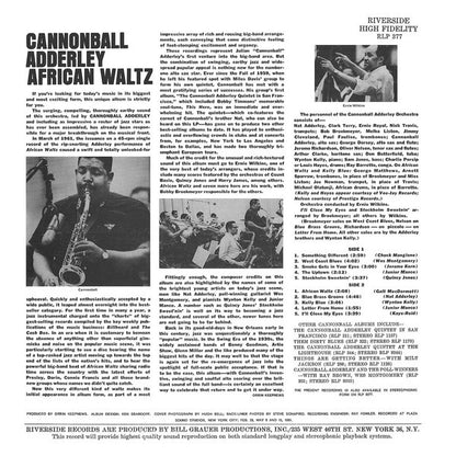 Cannonball Adderley and His Orchestra – African Waltz (Vinyl LP, Original Jazz Classics) – Near Mint