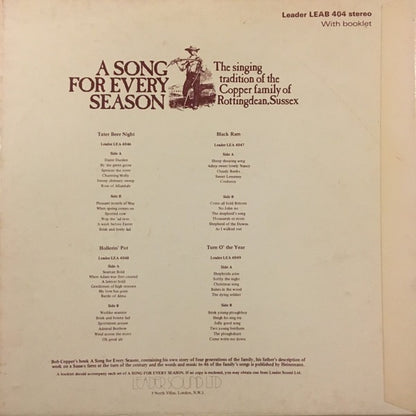 The Copper Family - A Song For Every Season (4x Vinyl LP Box Set, Leader, 1975) - EX / EX