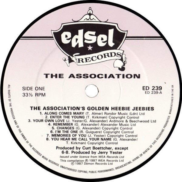 The Association – Golden Heebie Jeebies (Vinyl LP, Edsel Records, 1987) – EX / EX