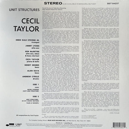 Cecil Taylor – Unit Structures (Vinyl LP, Blue Note Records, 2023 Reissue) – Mint / Sealed