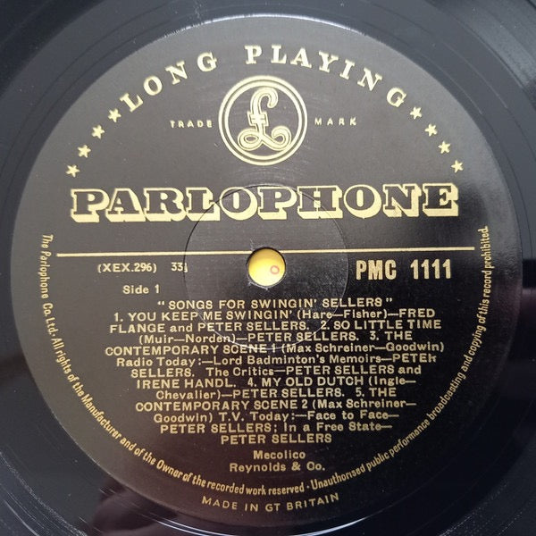 Peter Sellers - Songs For Swingin' Sellers (Vinyl LP, Parlophone 1959) - Ex / Ex