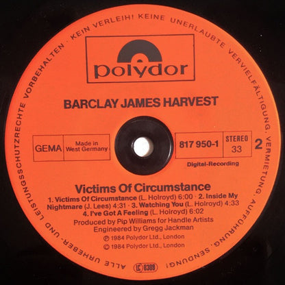 Barclay James Harvest – Victims of Circumstance (Vinyl LP, Polydor, 1984) – EX / EX