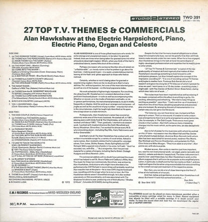 Alan Hawkshaw - 27 Top TV Themes and Commercials (Vinyl LP, Studio 2 Stereo, EMI, 1972) - Ex / Ex