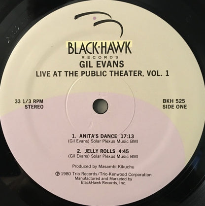 Gil Evans – Live at the Public Theater Vol. 1 (Vinyl LP, Trio Records, 1980) – EX/NM