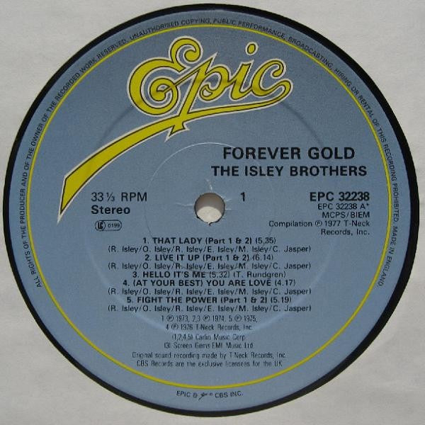 The Isley Brothers – Forever Gold (Vinyl LP, Epic) – EX / EX