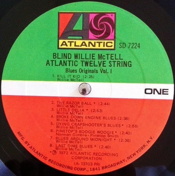 Blind Willie McTell -Atlanta Twelve String (Vinyl LP, Atlantic, 1972, Gatefold) - EX / EX