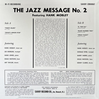 Hank Mobley – The Jazz Message of Hank Mobley, Volume 2 (Vinyl LP, Craft Recordings, Original Jazz Classics Reissue) – Mint / Sealed