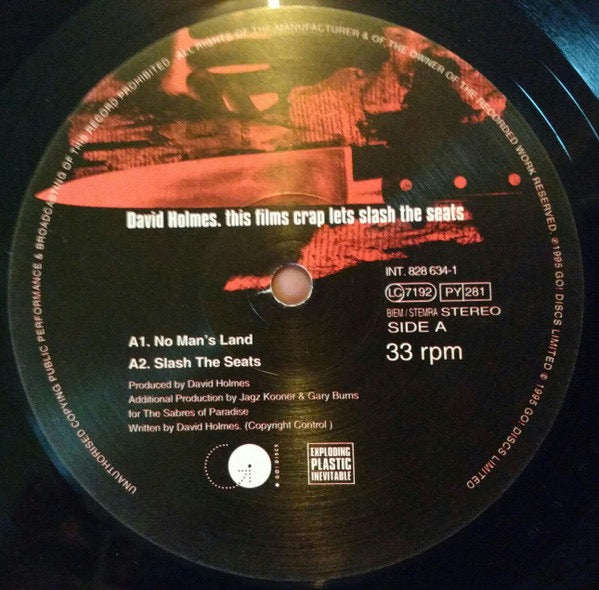 David Holmes – This Film’s Crap Let’s Slash the Seats (Red Velvet Vinyl LP, Universal Music Recordings, Record Store Day 2026) – Mint / Sealed