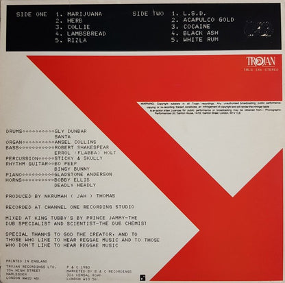 Sly & The Revolutionaries with Jah Thomas – Black Ash Dub (Vinyl LP, Sanctuary Records / Jamdung, Reissue) – Mint / Sealed