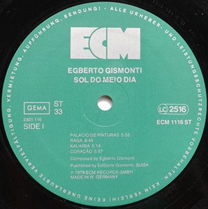 Egberto Gismonti Sol do Meio Dia LP ECM NM vinyl