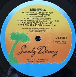 Sandy Denny Rendezvous LP Island Mint & Sealed Vinyl