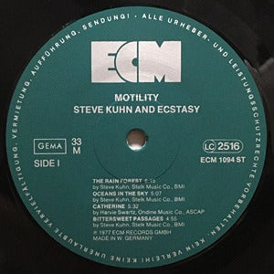 Steve Kuhn & Ecstasy Motility LP ECM EX/NM