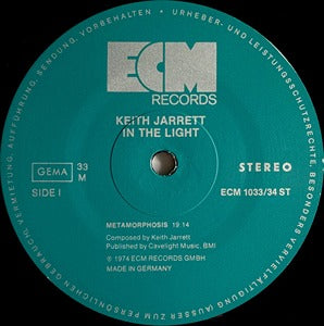 Keith Jarrett In the Light 2-LP ECM EX/NM