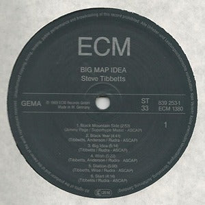 Steve Tibbets Map Big Map Idea LP ECM EX/NM