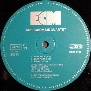 Abercrombie Quartet LP ECM VG+/NM