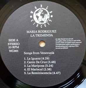 María Rodríguez La Tremenda LP World Circuit EX/VG+