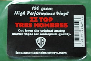 ZZ Tres Hombres LP Warners 180g mint & sealed