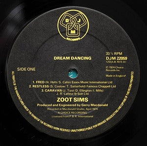 Zoot Sims Dream Dancing LP DJM EX/EX