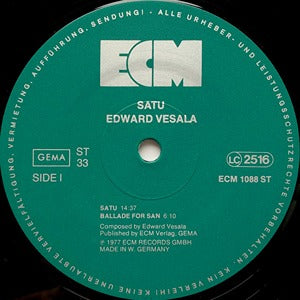 Edward Vesala Satu LP ECM EX/EX