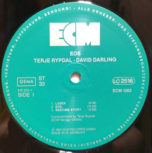 Terje Rypdal David Darling EOS LP ECM EX/NM